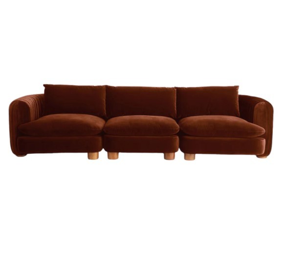 Comfortable 3 Seater Teak Wood Sofa