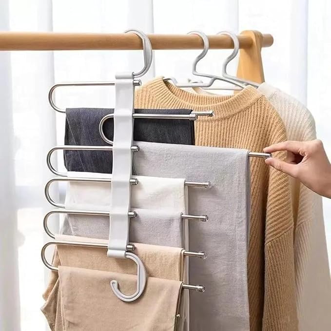 5 in 1 hanger multi purpose hangers for wardrobe pant hangers PACK (1)