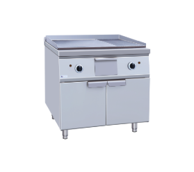 Electric Fry Top Half Plain Half Ribbed Prima Plus 900